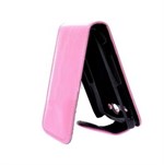 Läderfodral till HTC Wildfire S (Pink-Dark)